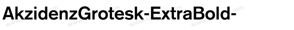 AkzidenzGrotesk-ExtraBold字体转换