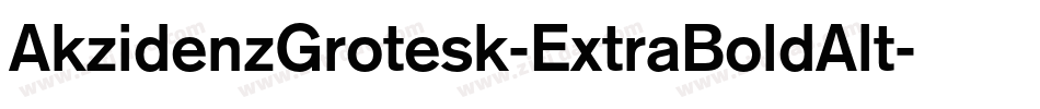 AkzidenzGrotesk-ExtraBoldAlt字体转换