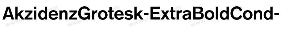 AkzidenzGrotesk-ExtraBoldCond字体转换