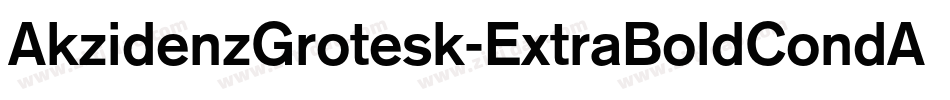 AkzidenzGrotesk-ExtraBoldCondAlt字体转换