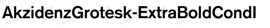AkzidenzGrotesk-ExtraBoldCondItalic字体转换