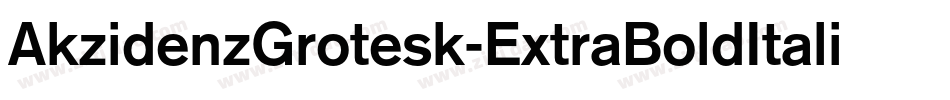 AkzidenzGrotesk-ExtraBoldItalic字体转换
