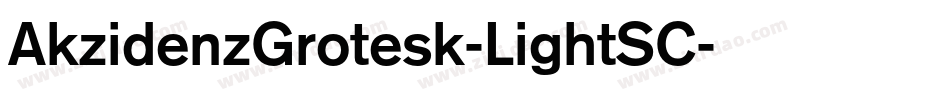 AkzidenzGrotesk-LightSC字体转换