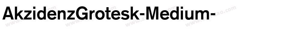 AkzidenzGrotesk-Medium字体转换