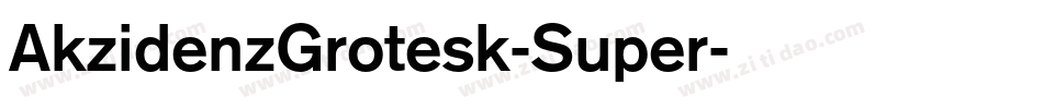 AkzidenzGrotesk-Super字体转换