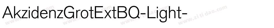 AkzidenzGrotExtBQ-Light字体转换
