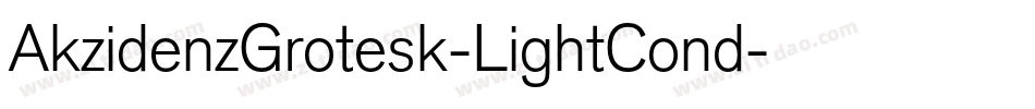 AkzidenzGrotesk-LightCond字体转换