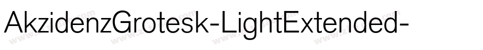 AkzidenzGrotesk-LightExtended字体转换