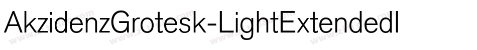 AkzidenzGrotesk-LightExtendedItalic字体转换