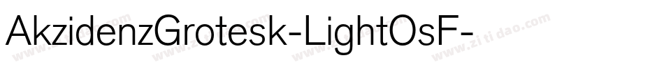 AkzidenzGrotesk-LightOsF字体转换