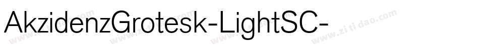 AkzidenzGrotesk-LightSC字体转换
