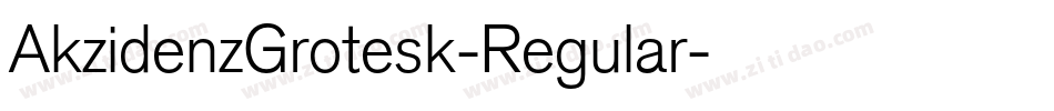AkzidenzGrotesk-Regular字体转换