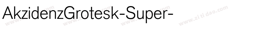 AkzidenzGrotesk-Super字体转换
