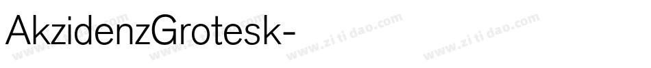 AkzidenzGrotesk字体转换