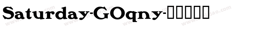 Saturday-GOqny字体转换