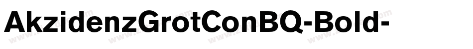 AkzidenzGrotConBQ-Bold字体转换