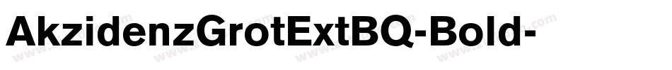 AkzidenzGrotExtBQ-Bold字体转换