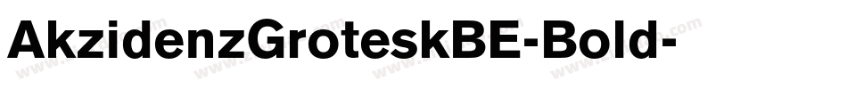AkzidenzGroteskBE-Bold字体转换