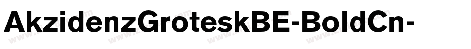 AkzidenzGroteskBE-BoldCn字体转换