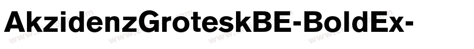 AkzidenzGroteskBE-BoldEx字体转换