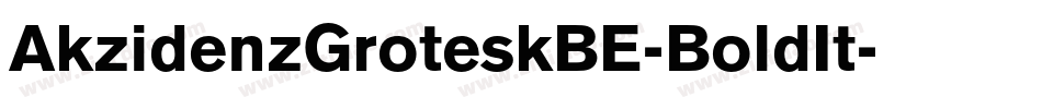 AkzidenzGroteskBE-BoldIt字体转换