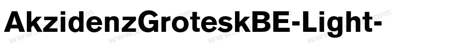 AkzidenzGroteskBE-Light字体转换