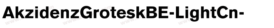 AkzidenzGroteskBE-LightCn字体转换