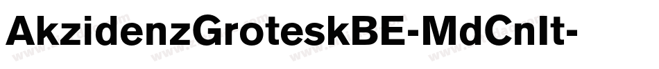 AkzidenzGroteskBE-MdCnIt字体转换