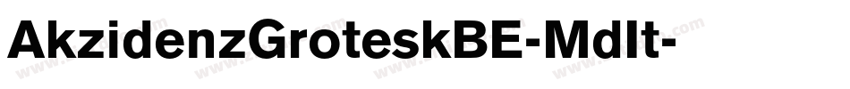 AkzidenzGroteskBE-MdIt字体转换