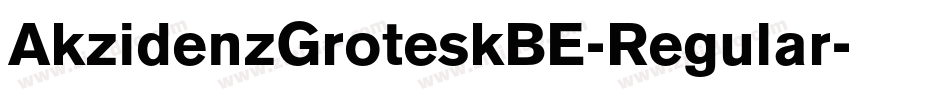 AkzidenzGroteskBE-Regular字体转换