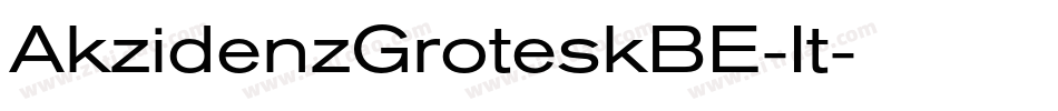 AkzidenzGroteskBE-It字体转换