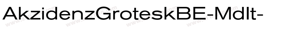 AkzidenzGroteskBE-MdIt字体转换