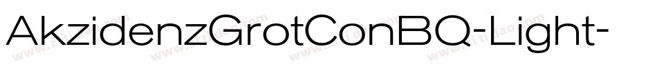 AkzidenzGrotConBQ-Light字体转换
