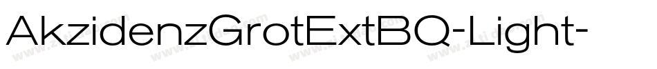 AkzidenzGrotExtBQ-Light字体转换