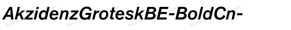 AkzidenzGroteskBE-BoldCn字体转换