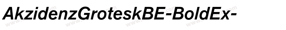 AkzidenzGroteskBE-BoldEx字体转换