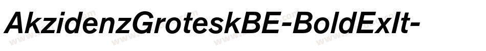 AkzidenzGroteskBE-BoldExIt字体转换