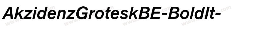 AkzidenzGroteskBE-BoldIt字体转换