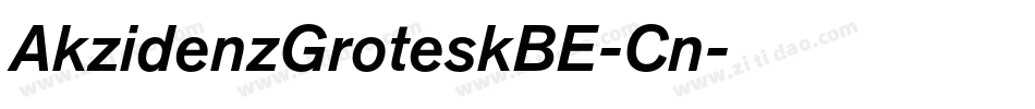 AkzidenzGroteskBE-Cn字体转换
