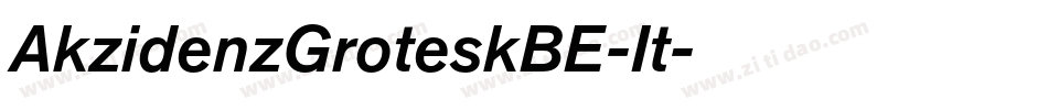 AkzidenzGroteskBE-It字体转换