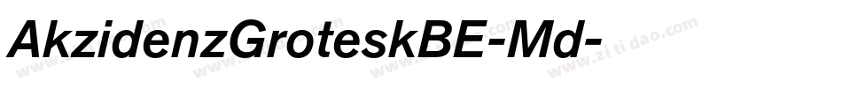 AkzidenzGroteskBE-Md字体转换