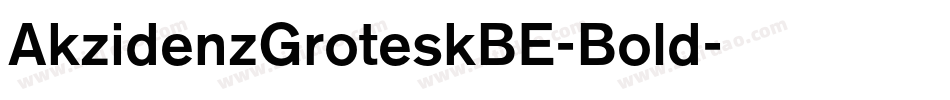 AkzidenzGroteskBE-Bold字体转换