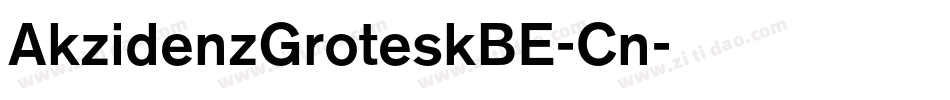 AkzidenzGroteskBE-Cn字体转换