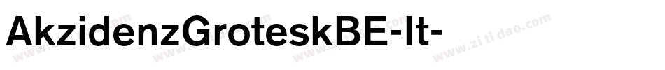 AkzidenzGroteskBE-It字体转换