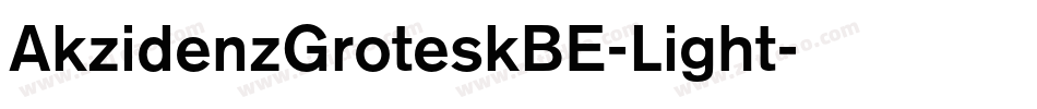 AkzidenzGroteskBE-Light字体转换