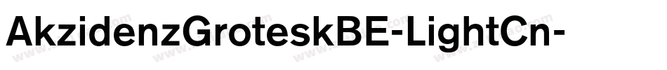 AkzidenzGroteskBE-LightCn字体转换