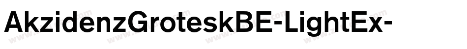 AkzidenzGroteskBE-LightEx字体转换