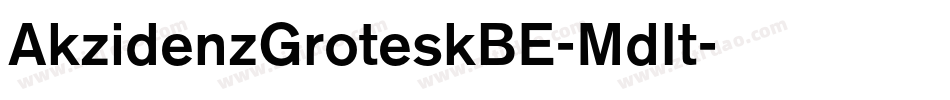 AkzidenzGroteskBE-MdIt字体转换