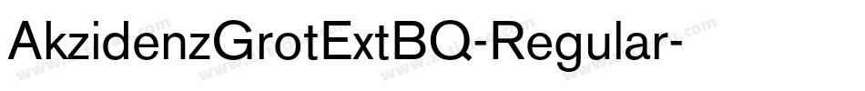 AkzidenzGrotExtBQ-Regular字体转换