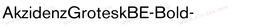AkzidenzGroteskBE-Bold字体转换